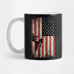 USA Flag Muay Thai Fighter Mug